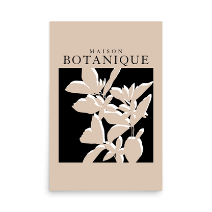 Maison Botanique Tan Leaf Print - THE WALL SNOB