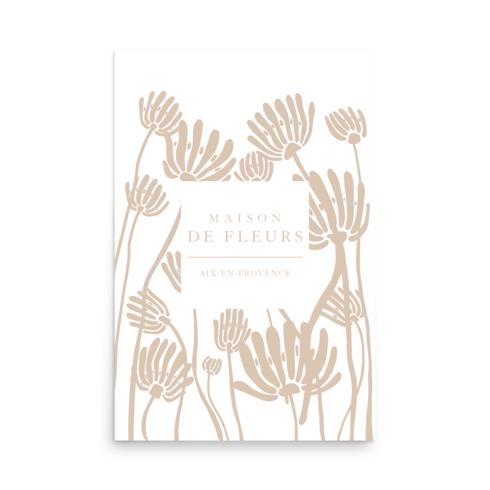 Maison De Fleurs in Tan Print - THE WALL SNOB