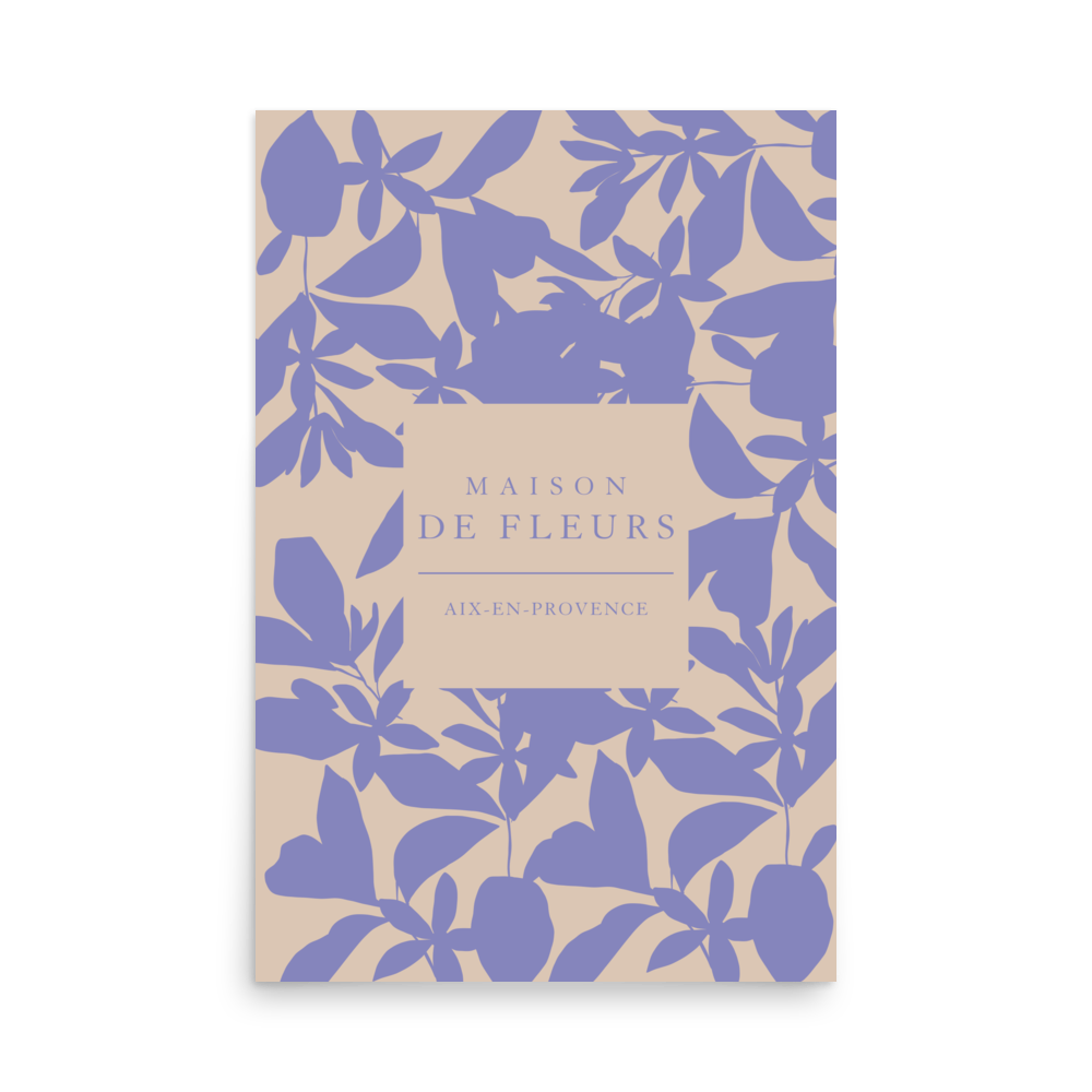 Maison De Fleurs Iris Print - THE WALL SNOB