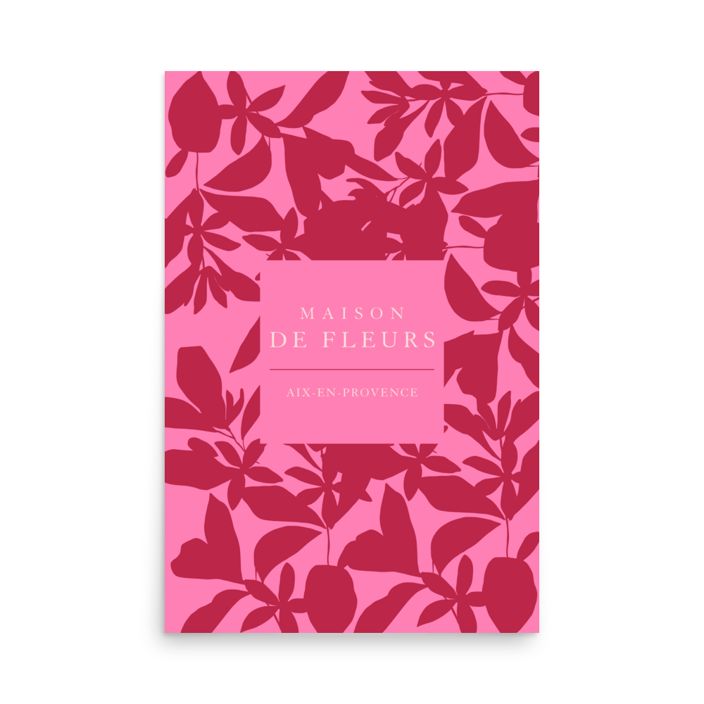 Maison De Fleurs Magenta Print - THE WALL SNOB