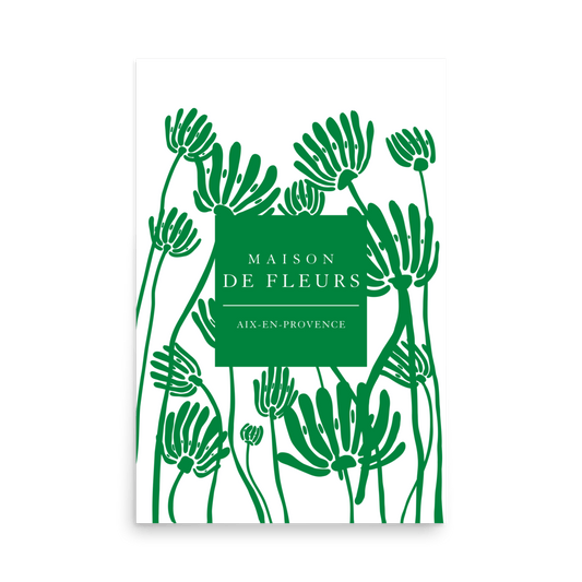 Maison De Fleurs Vert II Print - THE WALL SNOB