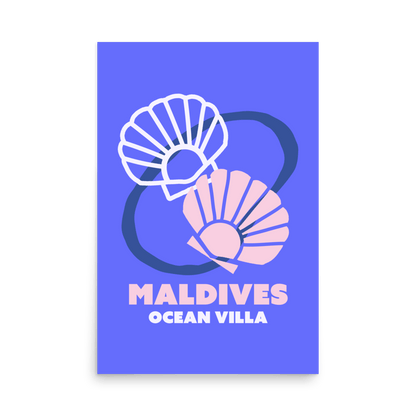 Maldives Ocean Villa Print - THE WALL SNOB