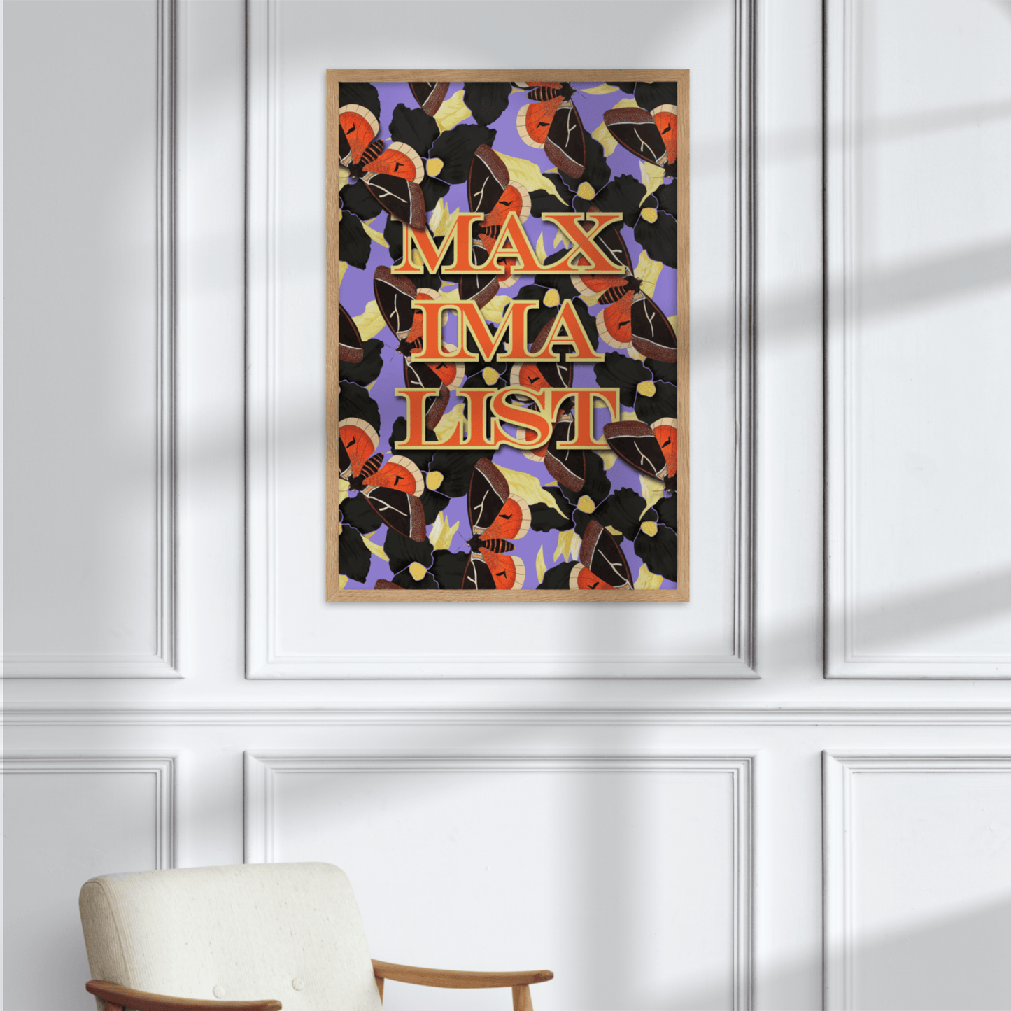 Maximalist Black Butterfly, Poster - THE WALL SNOB