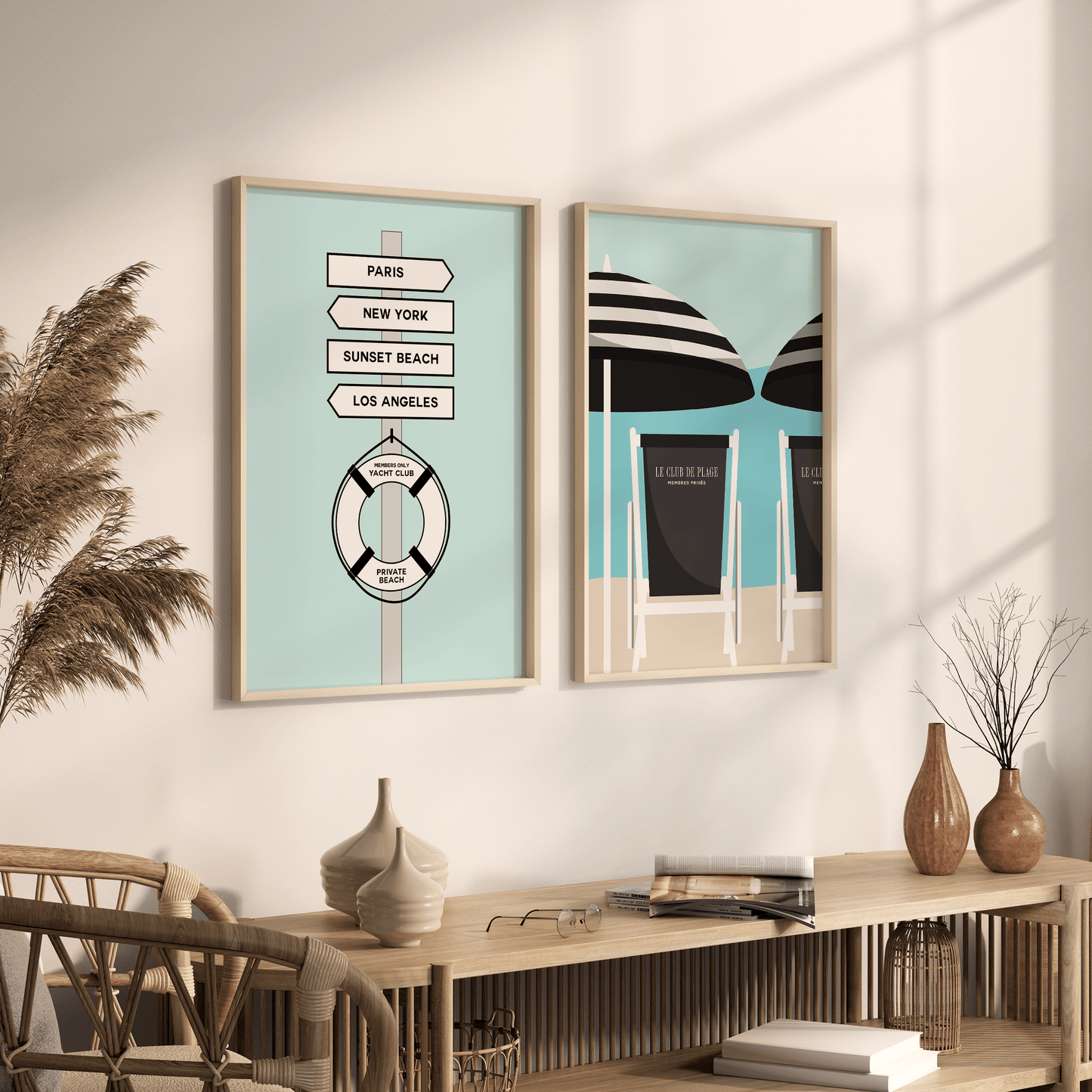 Members Only Beach Lounge Print - THE WALL SNOB