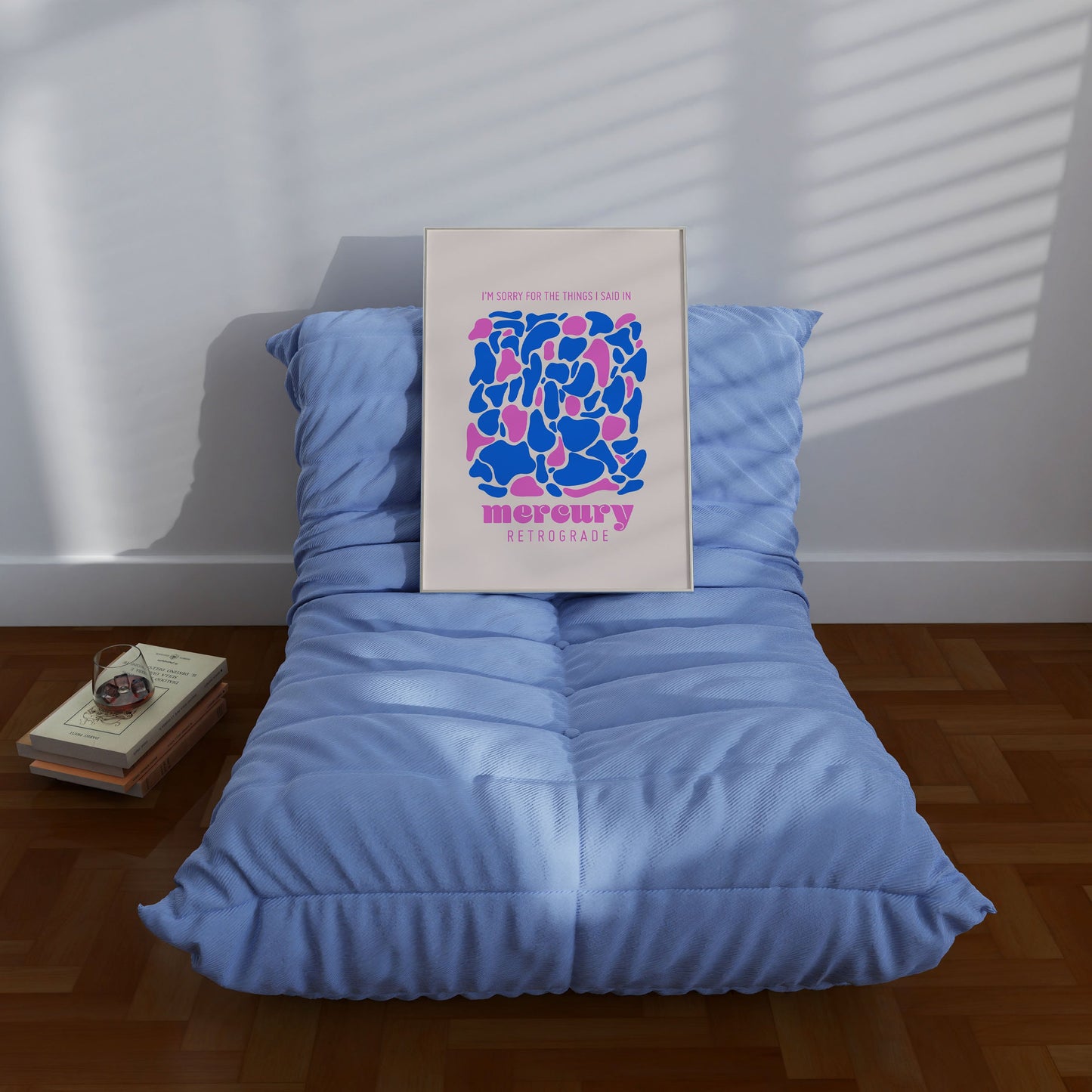 Mercury Retrograde Ultra Blue Print - THE WALL SNOB