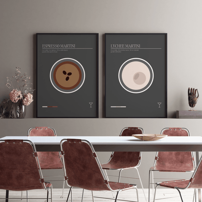 Minimal Lychee Martini, Poster - THE WALL SNOB