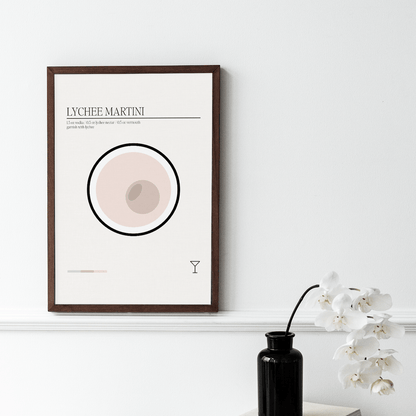 Minimal Lychee Martini, Poster - THE WALL SNOB