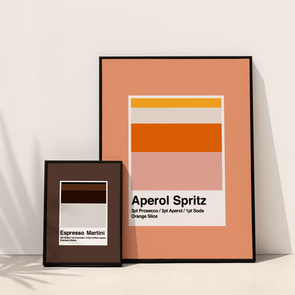 Minimalist Aperol Spritz Cocktail, Poster - THE WALL SNOB