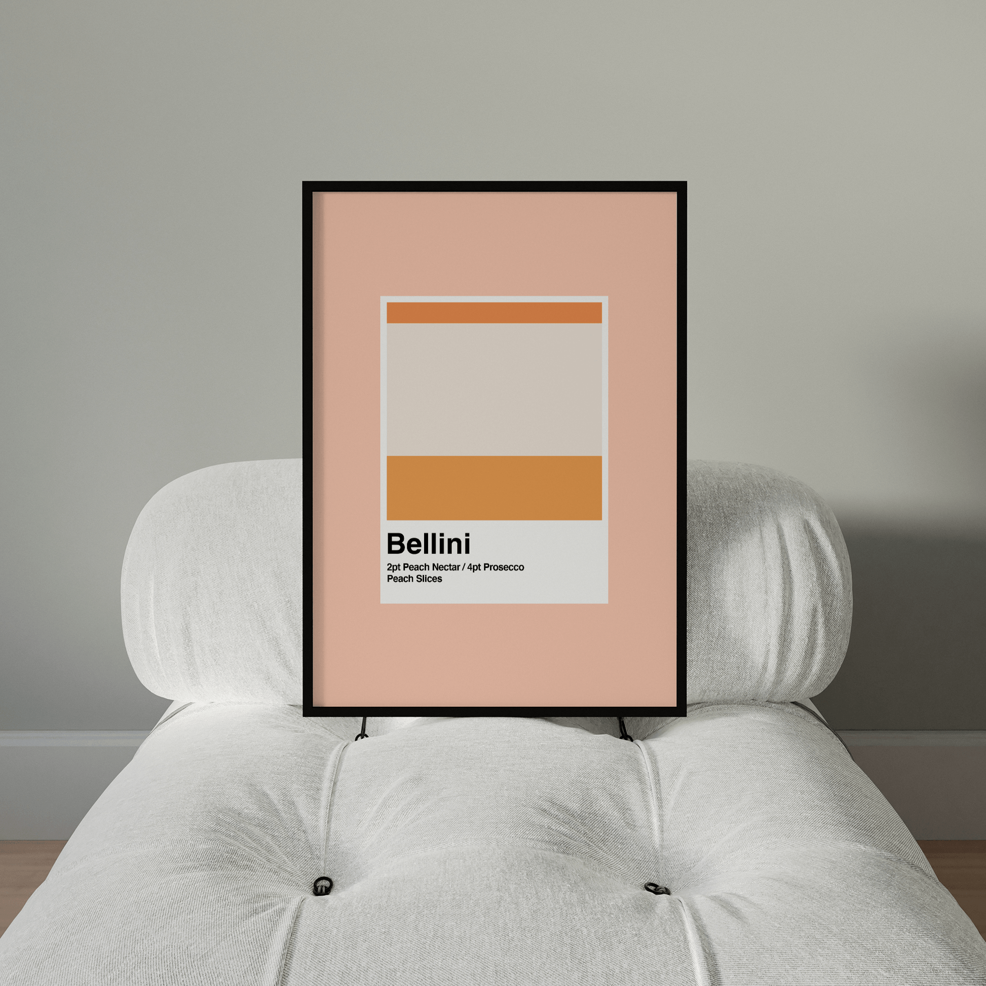 Minimalist Bellini Cocktail Print - THE WALL SNOB