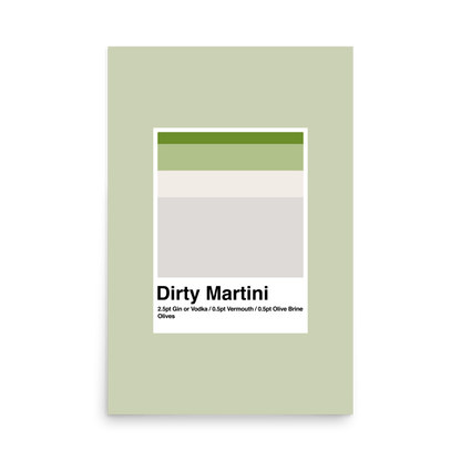 Minimalist Dirty Martini Print - THE WALL SNOB