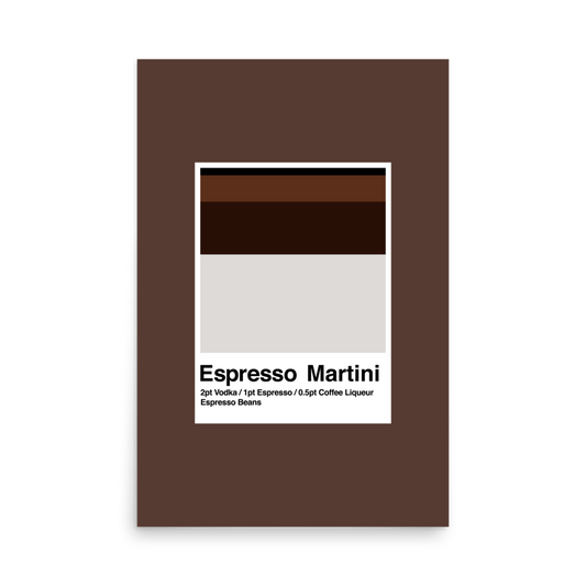 Minimalist Espresso Martini Print - THE WALL SNOB