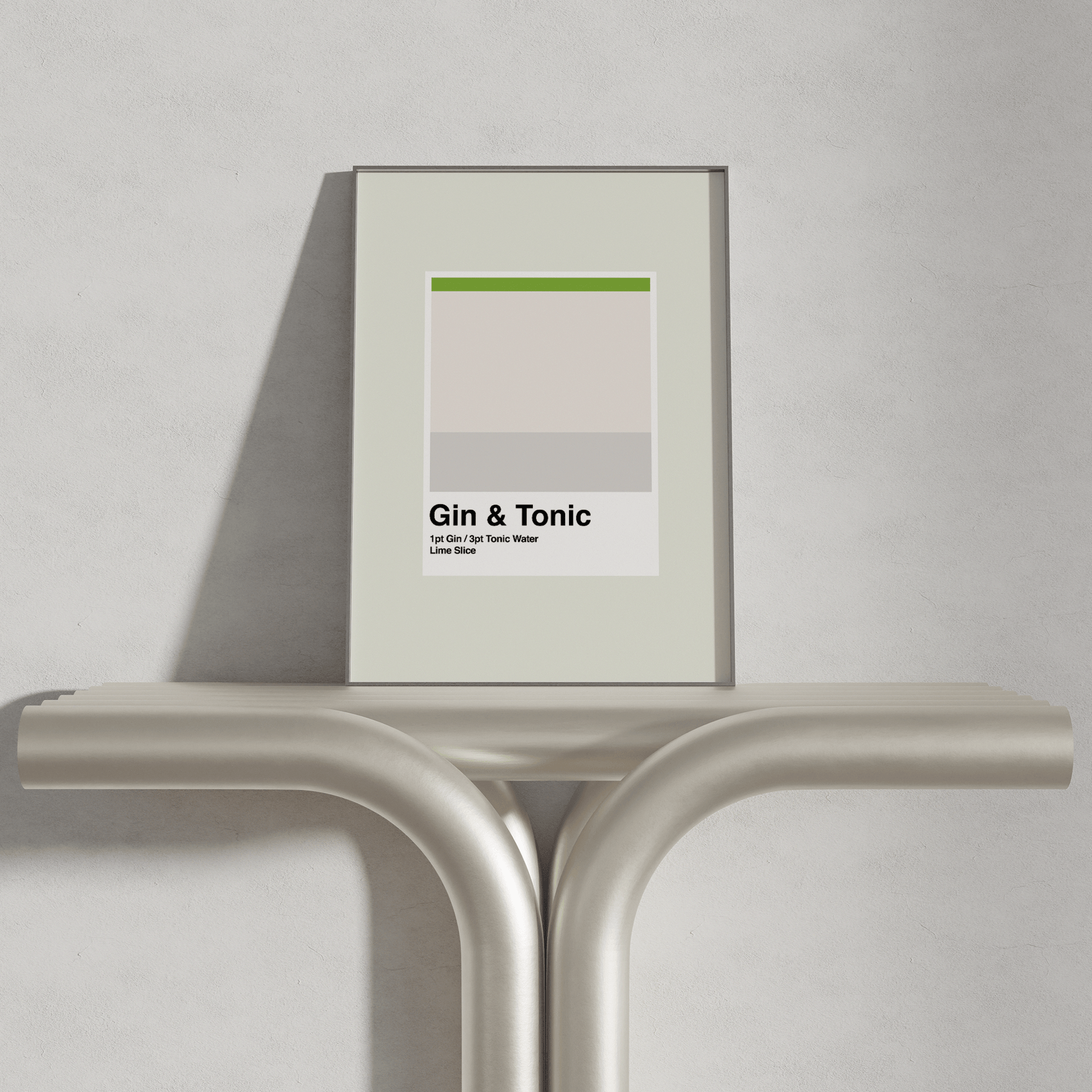 Minimalist Gin & Tonic Cocktail, Poster - THE WALL SNOB