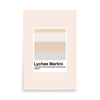 Minimalist Lychee Martini Print - THE WALL SNOB