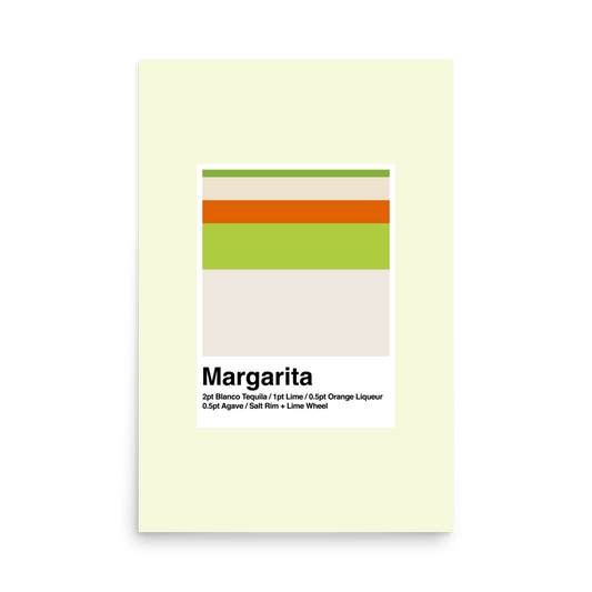 Minimalist Margarita Cocktail Print - THE WALL SNOB