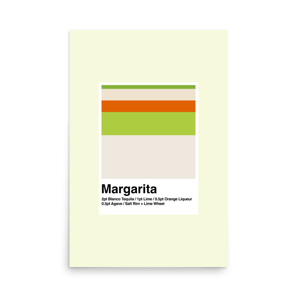 Minimalist Margarita Cocktail Print - THE WALL SNOB