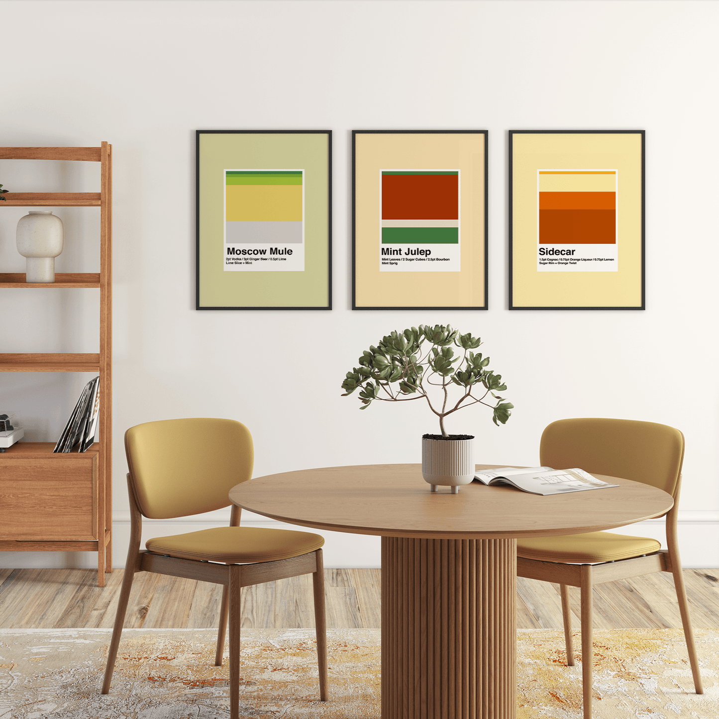 Minimalist Moscow Mule Cocktail, Poster - THE WALL SNOB