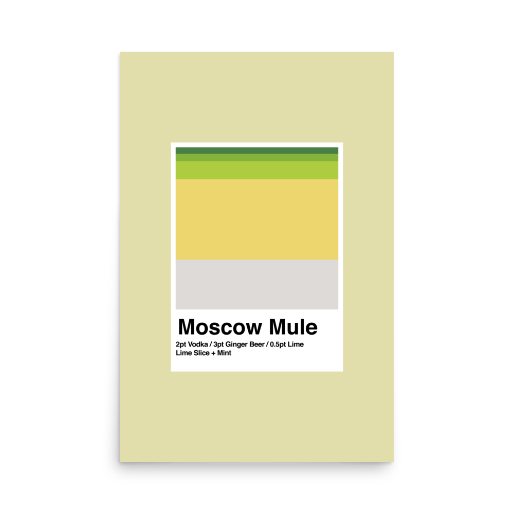 Minimalist Moscow Mule Cocktail Print - THE WALL SNOB