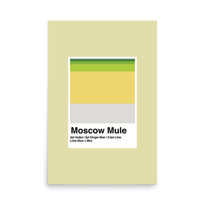 Minimalist Moscow Mule Cocktail Print - THE WALL SNOB