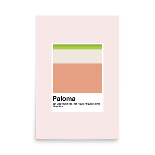Minimalist Paloma Cocktail Print - THE WALL SNOB
