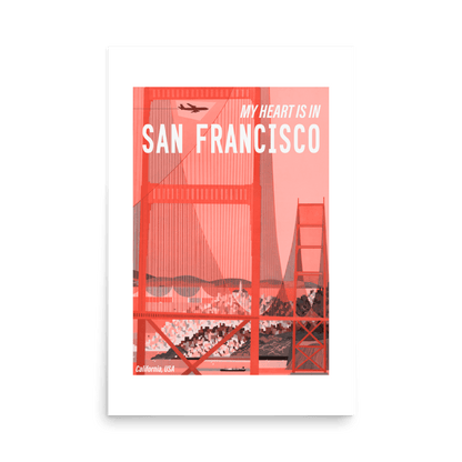 My Heart Is In San Francisco Print - THE WALL SNOB