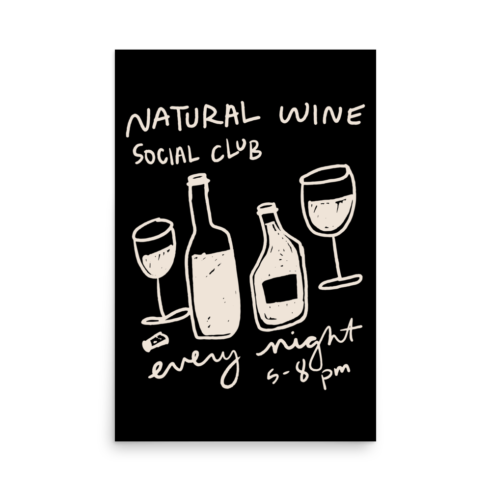 Natural Wine Social Club Print - THE WALL SNOB