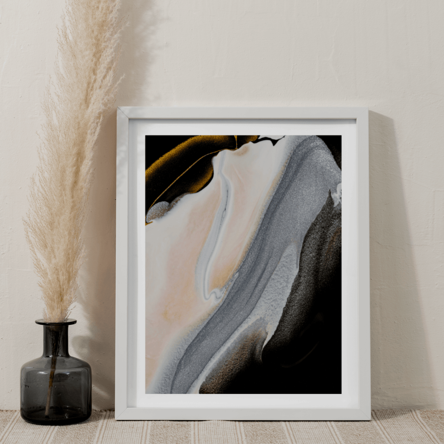 Obsidian Sand Abstract, Poster - THE WALL SNOB