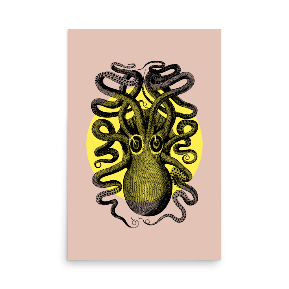 Octopus Moon Print - THE WALL SNOB