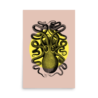 Octopus Moon Print - THE WALL SNOB