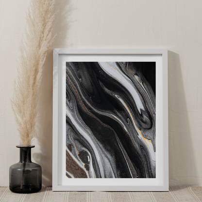 Onyx Liquid Abstract, Poster - THE WALL SNOB