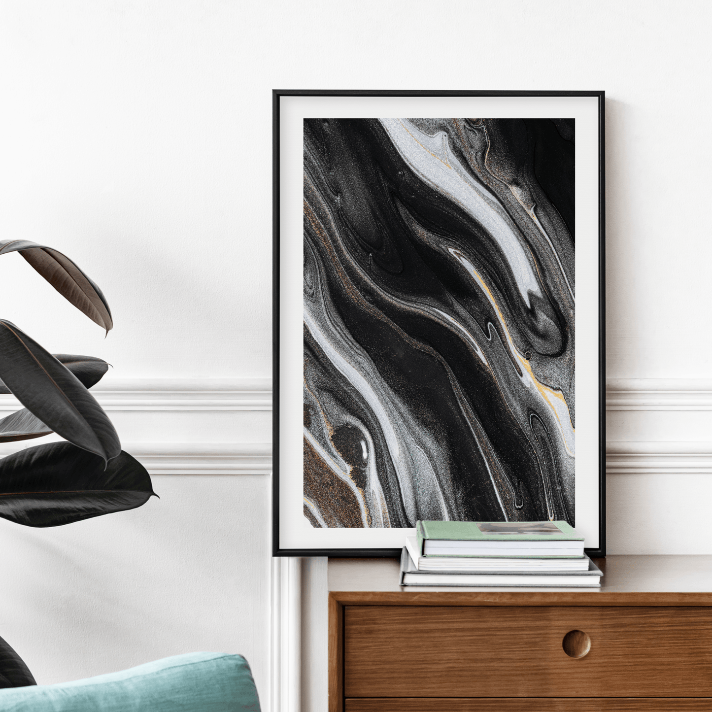 Onyx Liquid Abstract, Poster - THE WALL SNOB