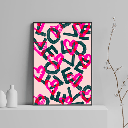 Painted Love Evergreen, Poster - THE WALL SNOB