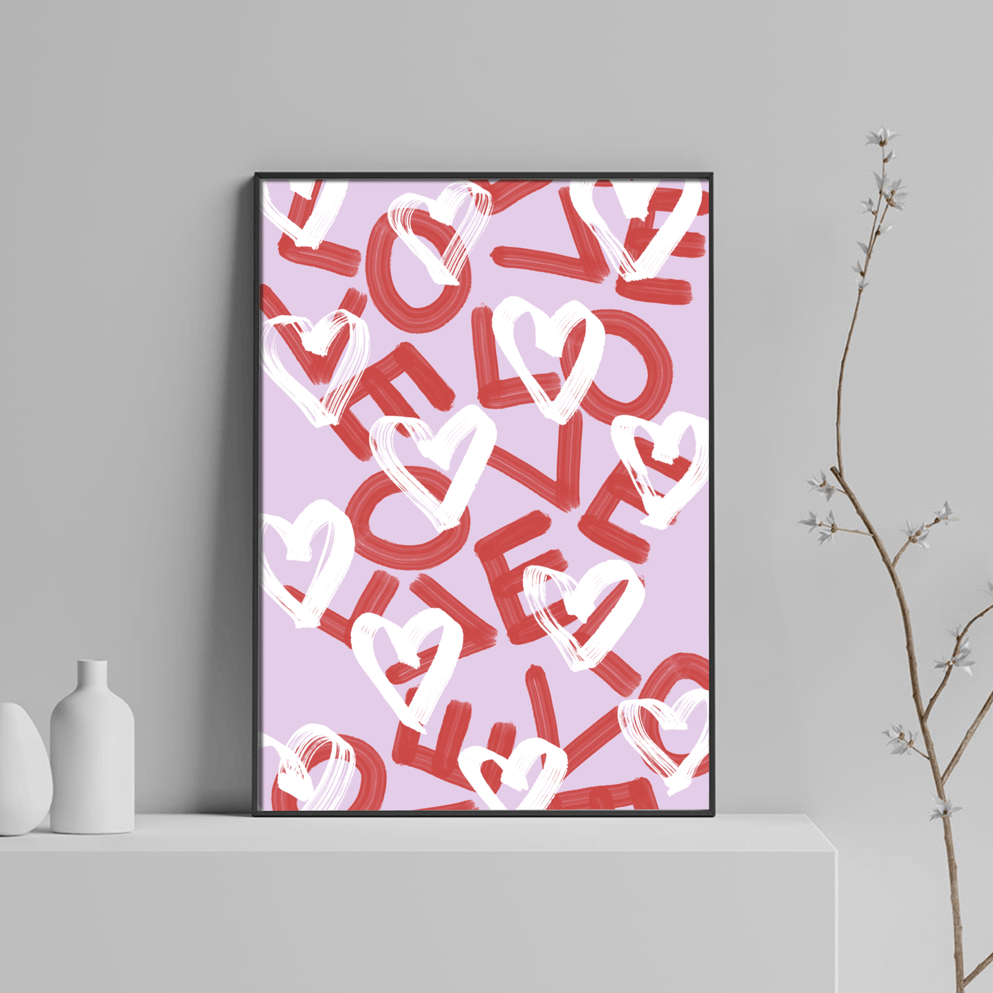 Painted Love Sienna, Poster - THE WALL SNOB