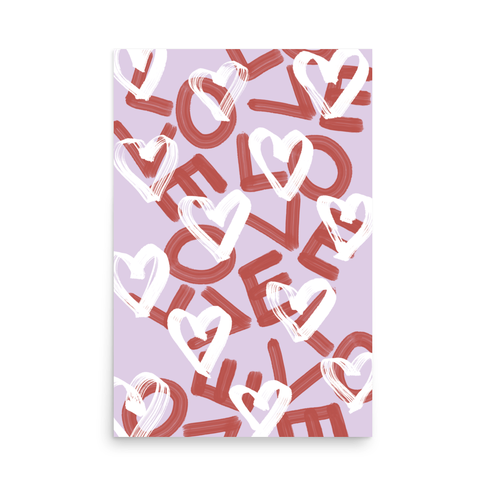 Painted Love Sienna Print - THE WALL SNOB