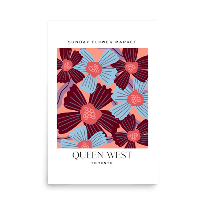 Queen West Toronto Flower Market Print - THE WALL SNOB