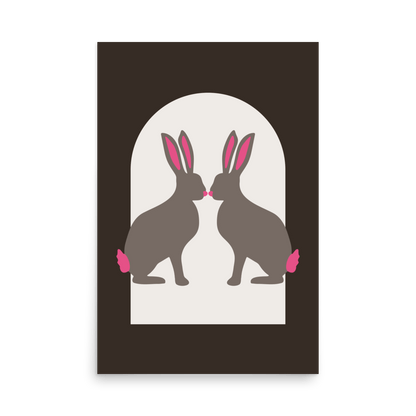 Rabbit Arch Charcoal Print - THE WALL SNOB