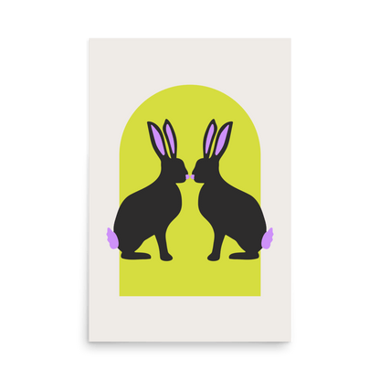 Rabbit Arch Chartreuse Print - THE WALL SNOB
