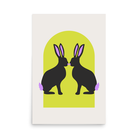Rabbit Arch Chartreuse Print - THE WALL SNOB