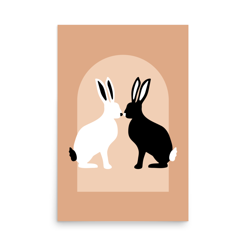 Rabbit Arch Contrast Print - THE WALL SNOB
