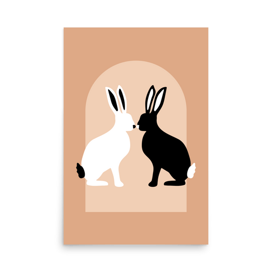 Rabbit Arch Contrast Print - THE WALL SNOB