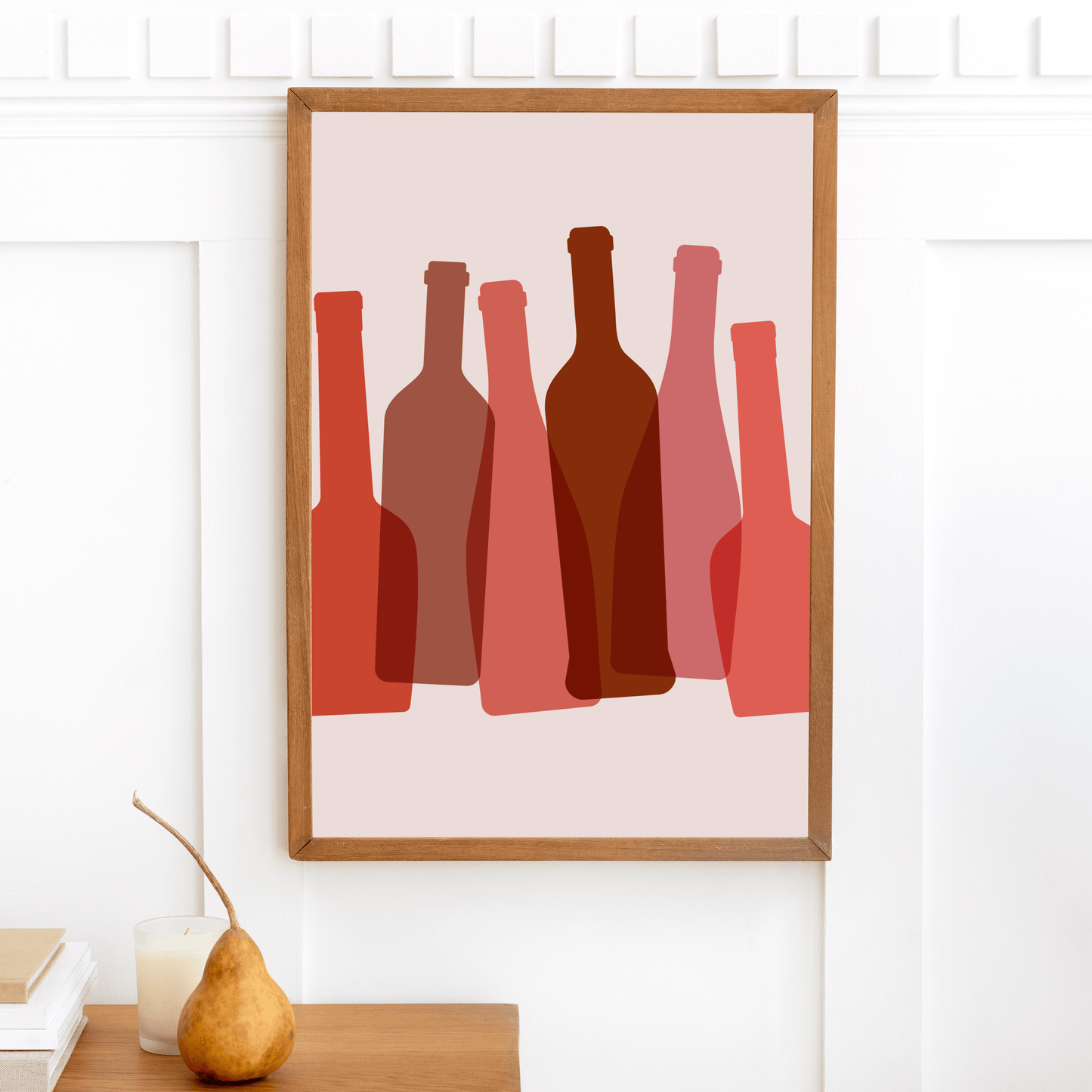 Red Wine Silhouettes, Poster - THE WALL SNOB