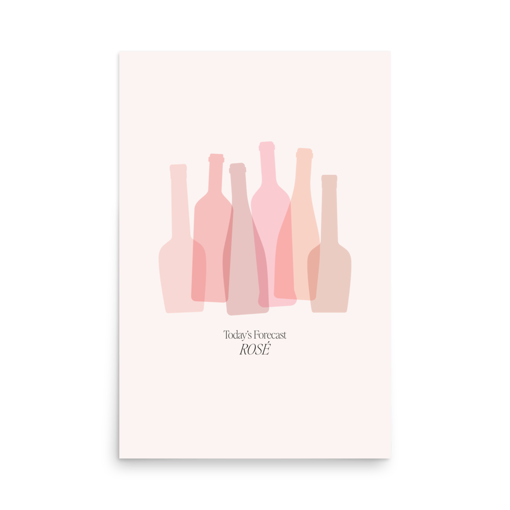 Rosé Forecast Print - THE WALL SNOB