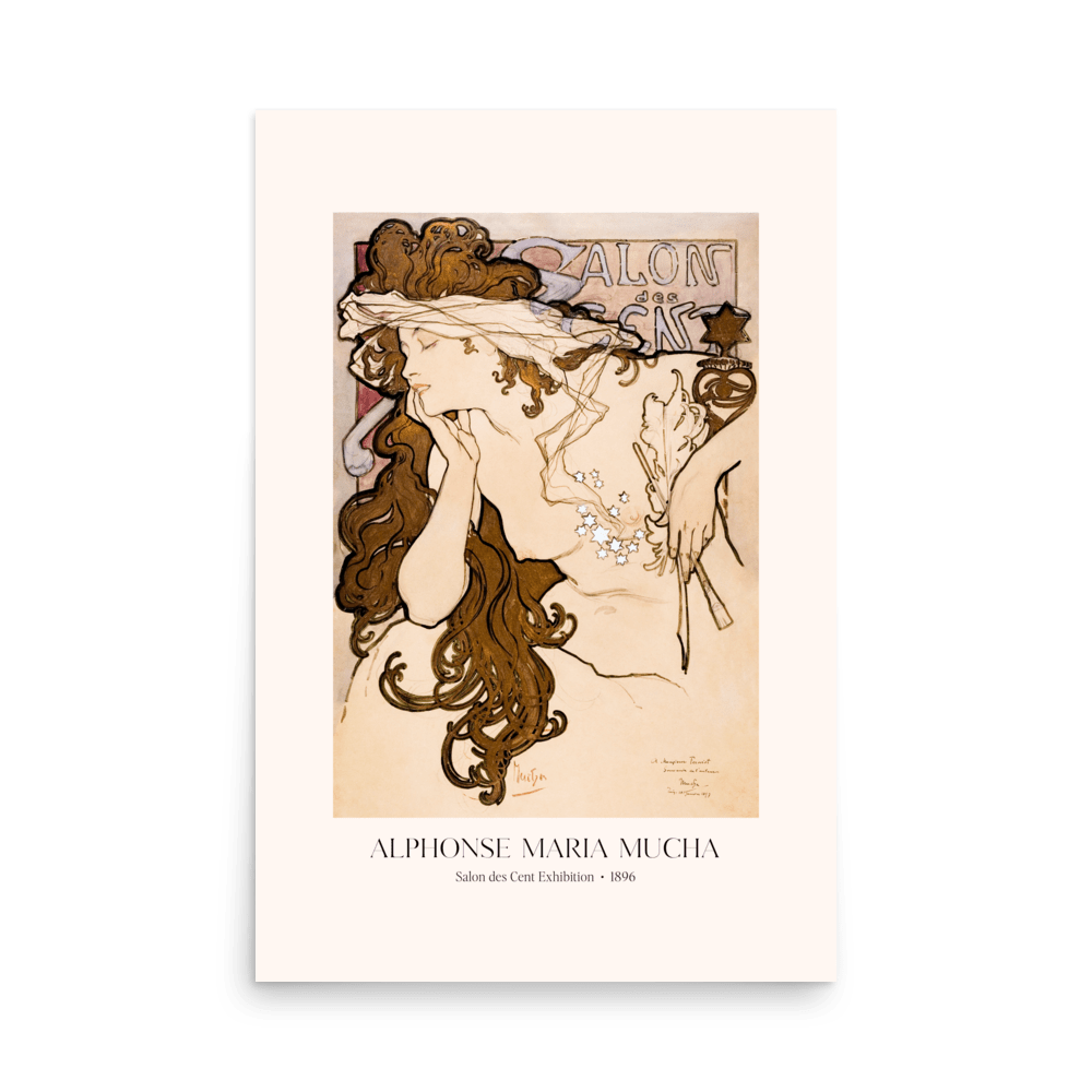Salon des Cent by Alphonse Mucha Print - THE WALL SNOB