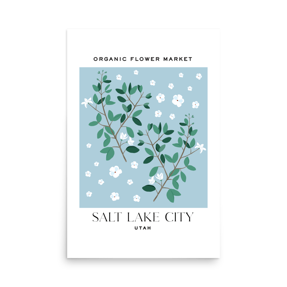 Salt Lake City Flower Market Print - THE WALL SNOB