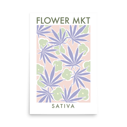Sativa Flower Mkt Print - THE WALL SNOB