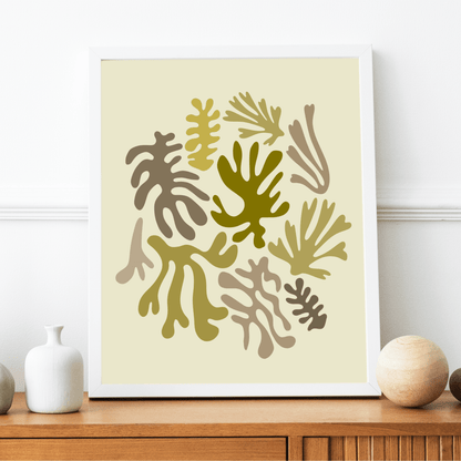 Sea Moss Cutouts, Poster - THE WALL SNOB