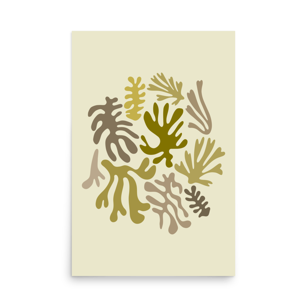 Sea Moss Cutouts Print - THE WALL SNOB