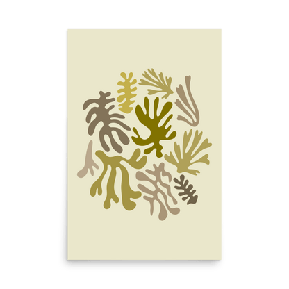 Sea Moss Cutouts Print - THE WALL SNOB