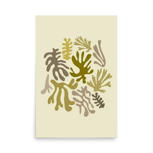 Sea Moss Cutouts Print - THE WALL SNOB