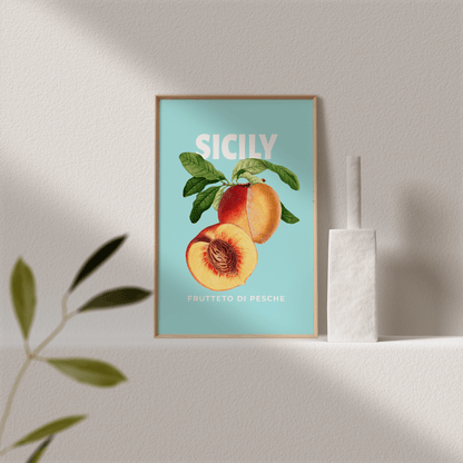 Sicily Peach Print - THE WALL SNOB