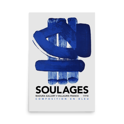 Soulages Exhibition Print - THE WALL SNOB